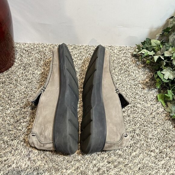 Vintage Skechers Chunky Loafers Men's Size 8.5 Slip On Gray Leather Square Toe - Picture 6 of 7